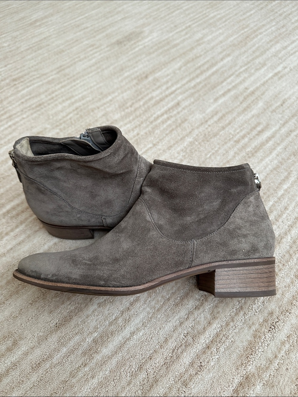 PAUL GREEN Logan Bootie in Grey SUEDE ARCH SUPPORT COMFORT SLEEK, Size 8